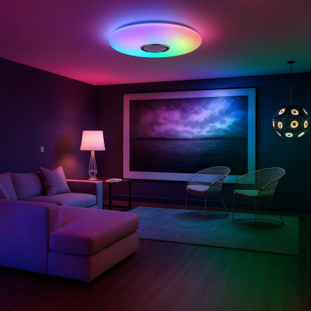 Lámpara Parlante RGBW con Control 4HOME | Luz y sonido en un solo dispositivo